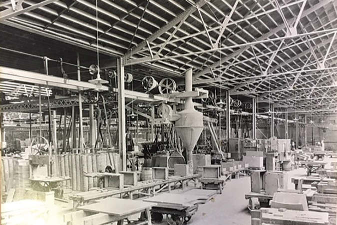 The children and grandchildren of former Alberene workers come in to look at old photos such as this one.