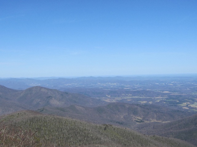 Looking east from Mt. Pleasant, 4/6/13.