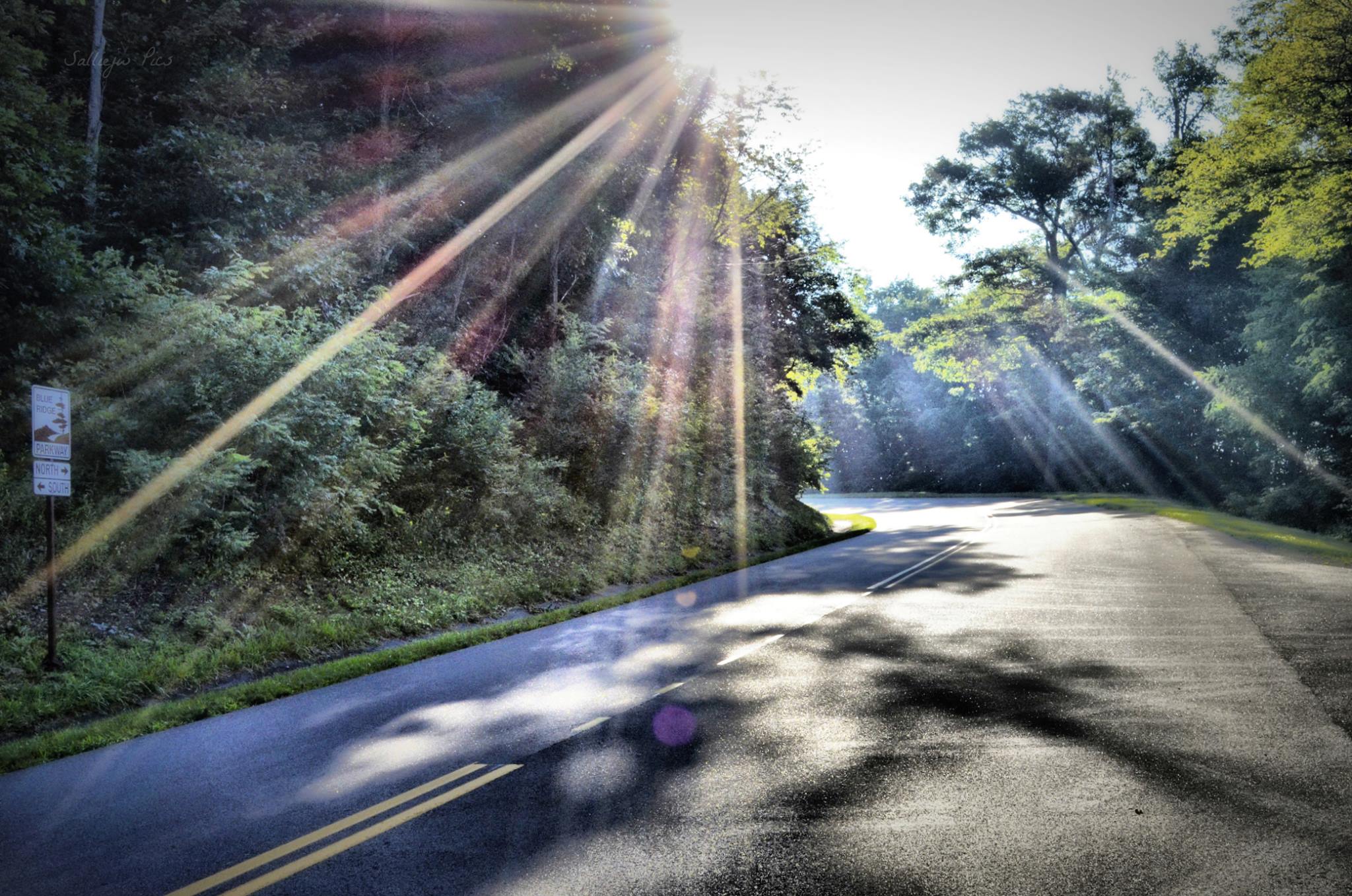 The Blue Ridge Parkway in natural lights.