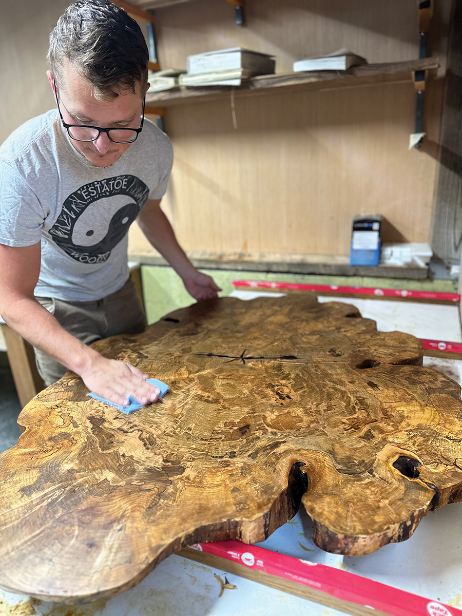Ansel Ringler: “Cleaning up a piece of wood, or milling a slab from a log, is like unwrapping a Christmas present.”