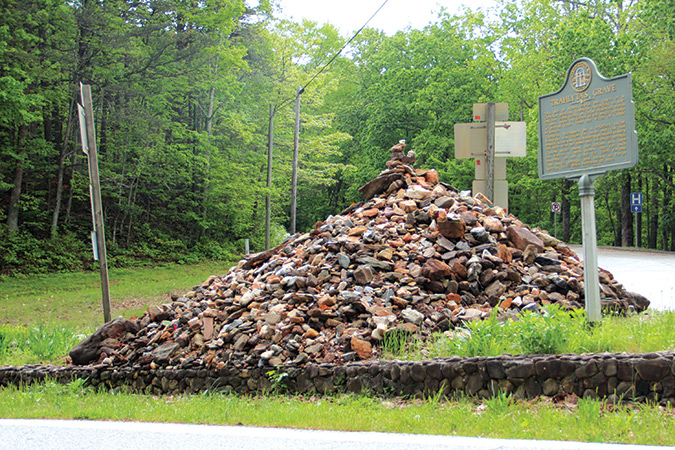 The Princess Trahlyta grave at Dahlonega, Georgia, has grown to six feet tall.