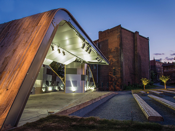 The Masonic Amphitheatre was built in partnership with Virginia Tech architecture students.  It’s been a site for weddings, dances, civic ceremonies...and a lot of good music.