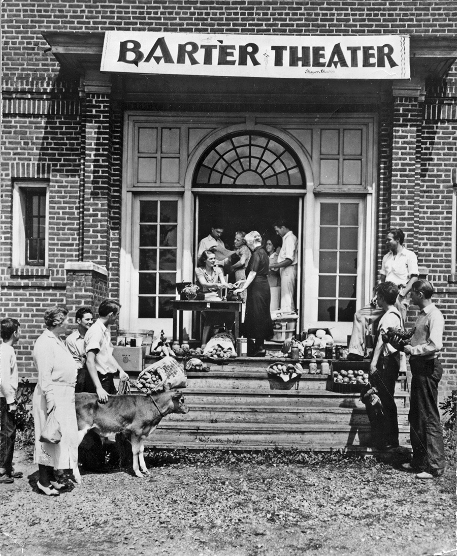 In the early years, the Barter took in much more produce than cash receipts.