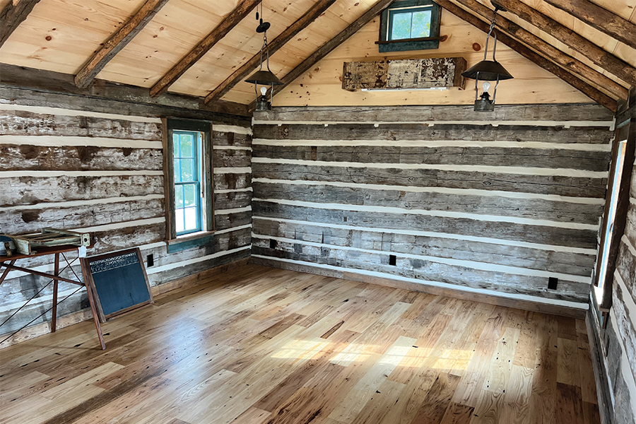 Last summer, Traylor transformed an 1850s log home into an educational building at Wilbourn House Orchard in Brownsburg, Virginia.