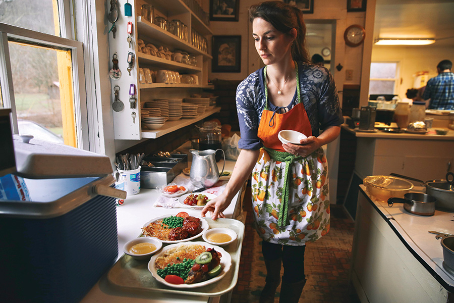Clara Lehmann proudly serves dishes from the menu her grandmother created.
