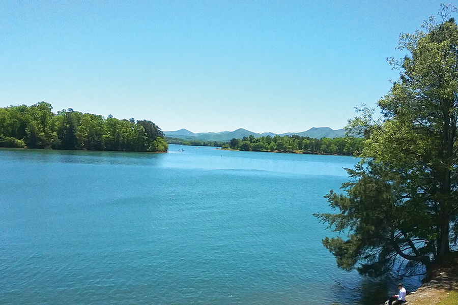 TVA-created Lake Chatuge wraps around three-quarters of Hiawassee, offering unparalleled views and recreation for residents and visitors.