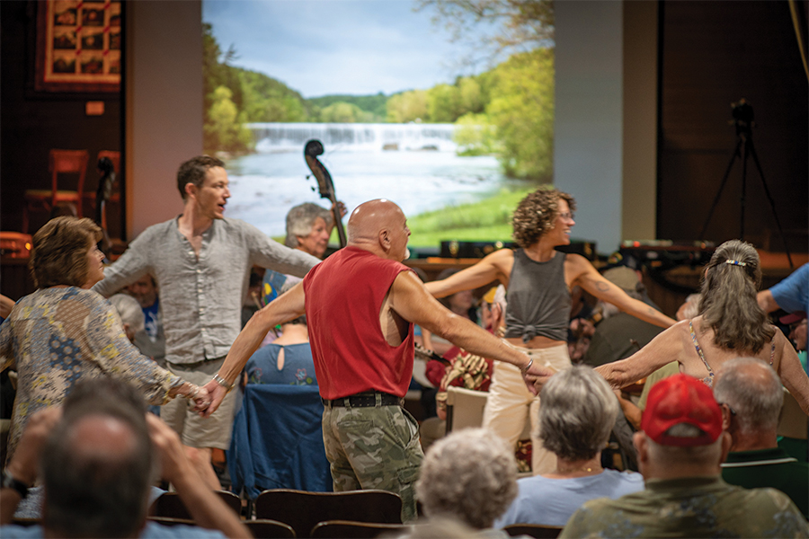 The present-day cakewalk at Fries, Virginia, involves live music, a small donation and gleeful participants.