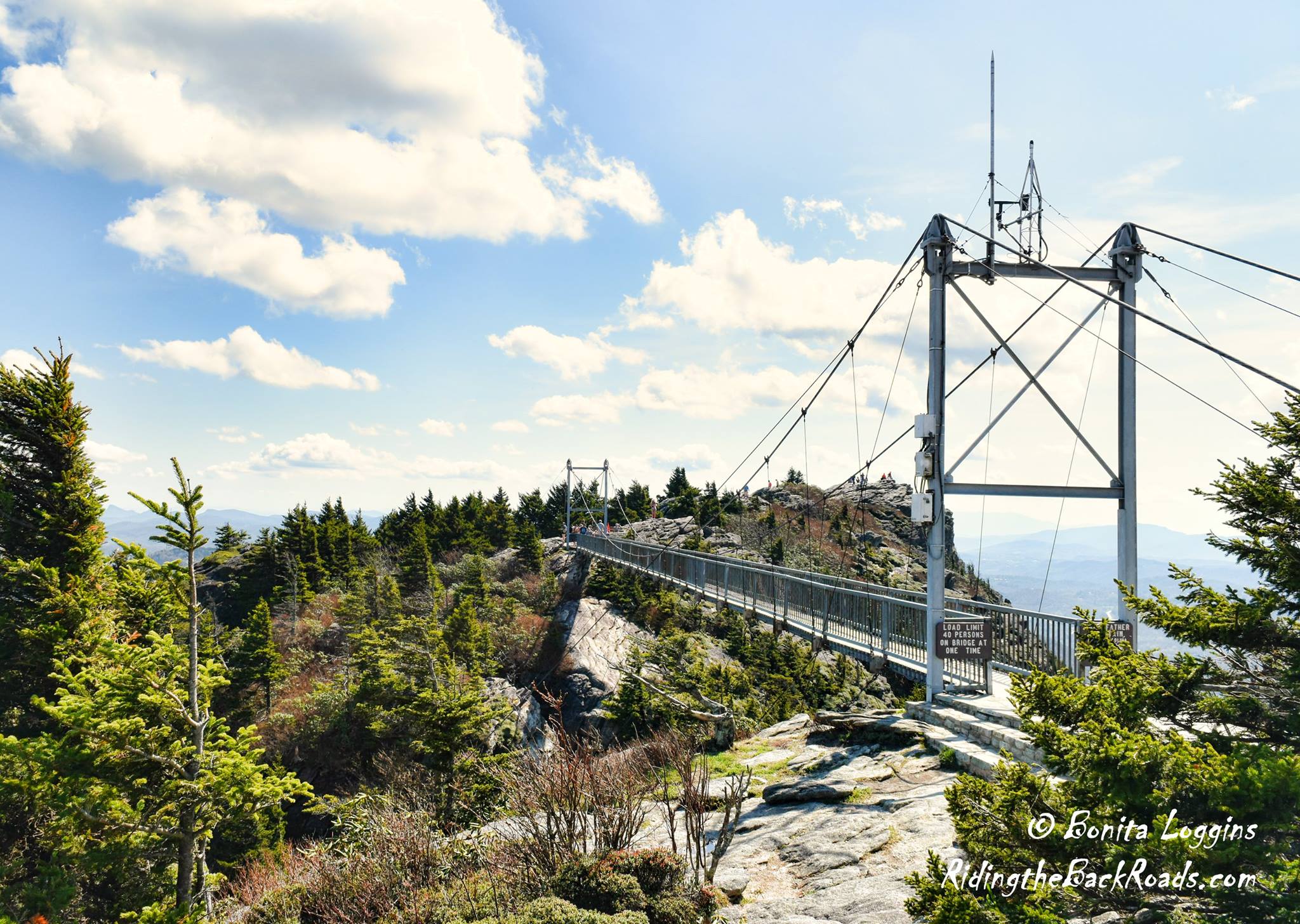 Yesterday up on Grandfather Mountain, NC at the Mile High swinging bridge. It was a gorgeous Spring day!
My website, www.ridingthebackroads.com