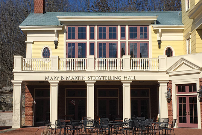 The International Storytelling Center is appropriately placed in the middle of Main Street.