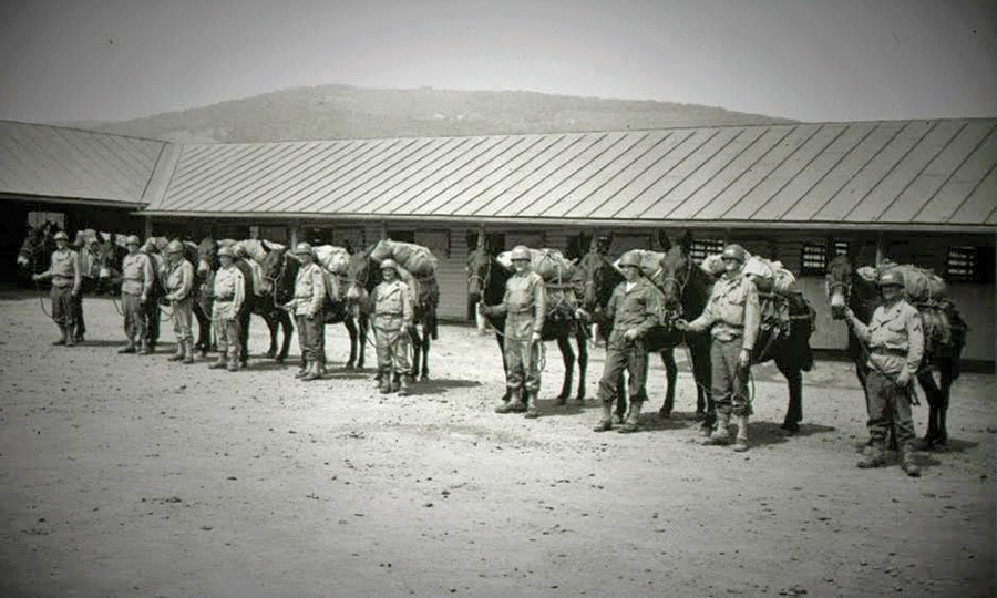 HQ Company, 310th Infantry, a New Jersey National Guard unit, training in 1944.
