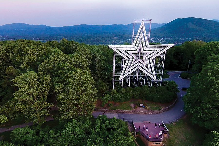 Mill Mountain in Roanoke, Virginia, is home to trails, numerous picnic tables and a zoo.