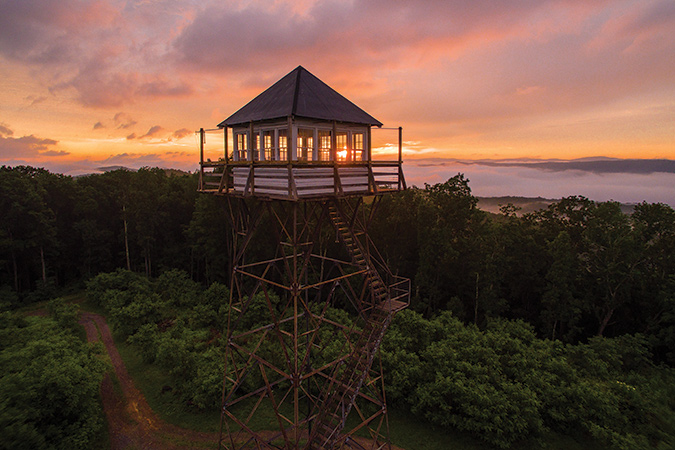 Thorny Mountain Fire Tower is reservable but long-booked.