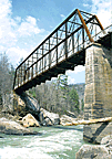 Across the Cumberland River. This is the old O&W railroad bridge