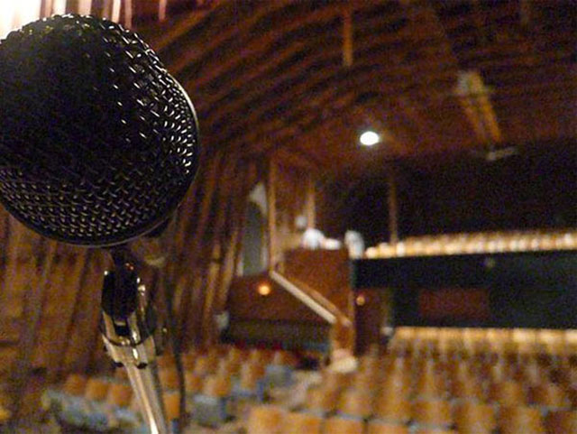 The stage at the Jerry Run Summer Theater hosts music from bluegrass to newgrass to gospel.