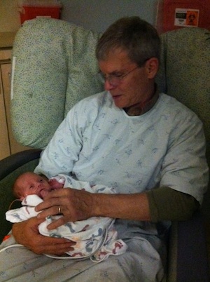 Papa and Ava November 17, 2013, when she was up to nearly 5 pounds (from her 1 pound, 1.2 ounce birth weight).