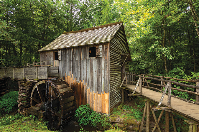 The Cable Grist Mill along the Cades Cove Loop Road dates to 1870.