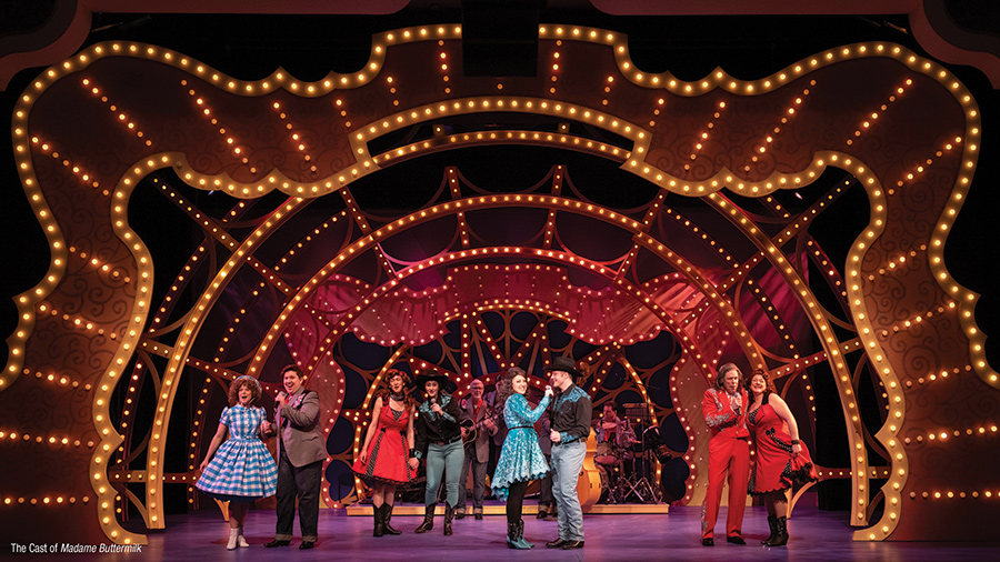 The cast of “Madam Buttermilk,” a musical-comedy that was a sell-out at the Barter.