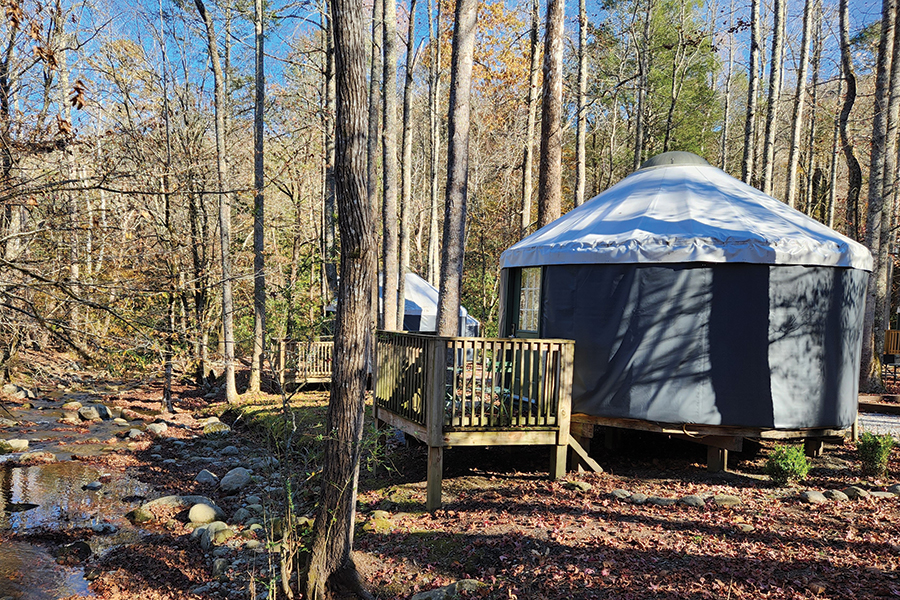 Climate-controlled yurts are part of the welcome package at Roamstead.