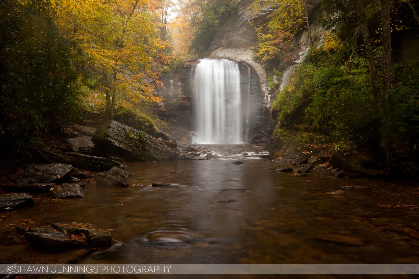 Day 30 of 31 Days of Autumn. Just realized I haven't posted any waterfalls with this little project, so here's one. Looking Glass Falls just off the Blue Ridge Parkway near Brevard, North Carolina.