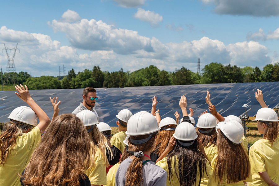 East Tennessee students tour Silicon Ranch’s White Pine Solar Farm, a project that combines environmental stability and educational benefits.