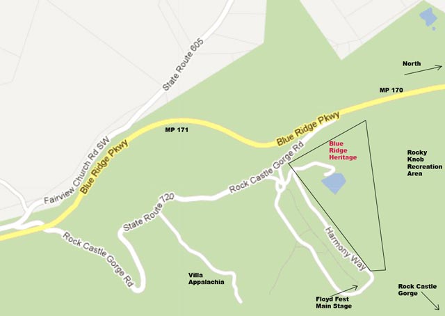 Rocky Knob Project Site Map
