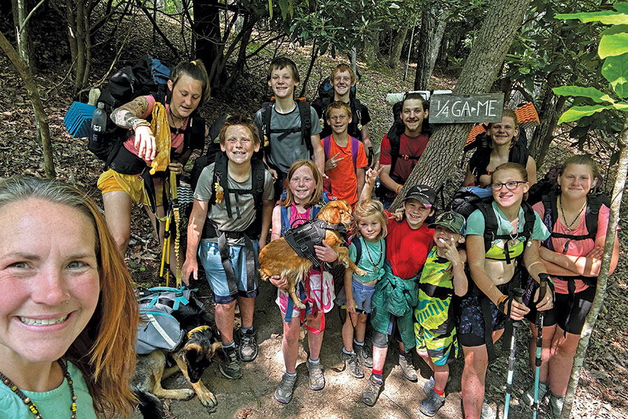 “Reaching the quarter-way sign in southwest Virginia was a huge milestone,” says Nikki Bettis (left). “We felt like we’d finally found our groove.”