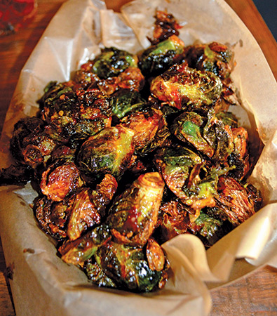 Caramelized Brussels Sprouts are a popular appetizer at “The Wrigley.”