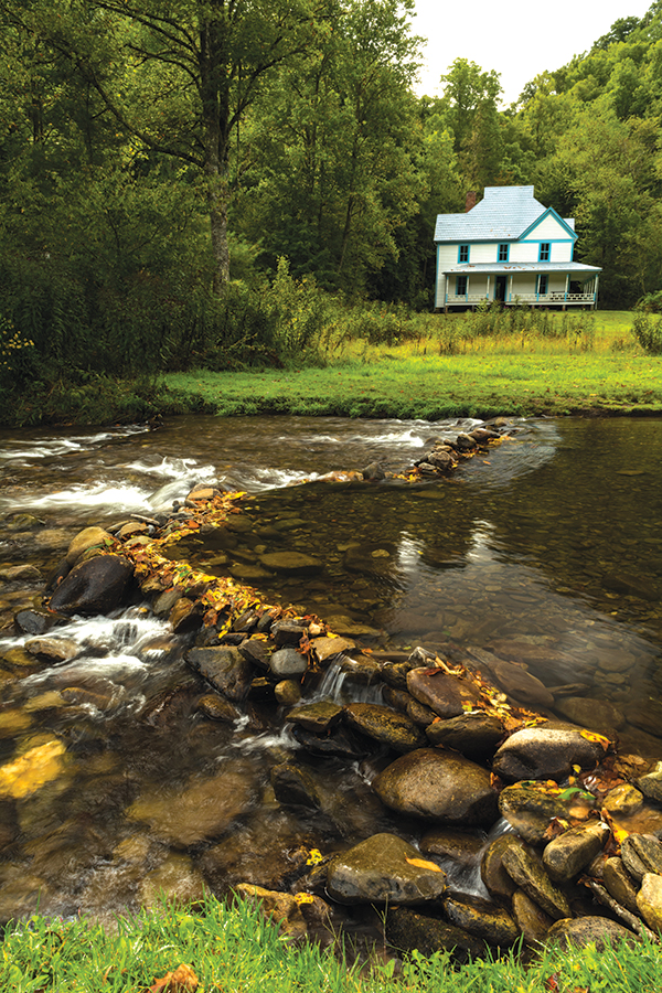 The Hiram Caldwell House in the Cataloochee section of the Great Smoky Mountains.