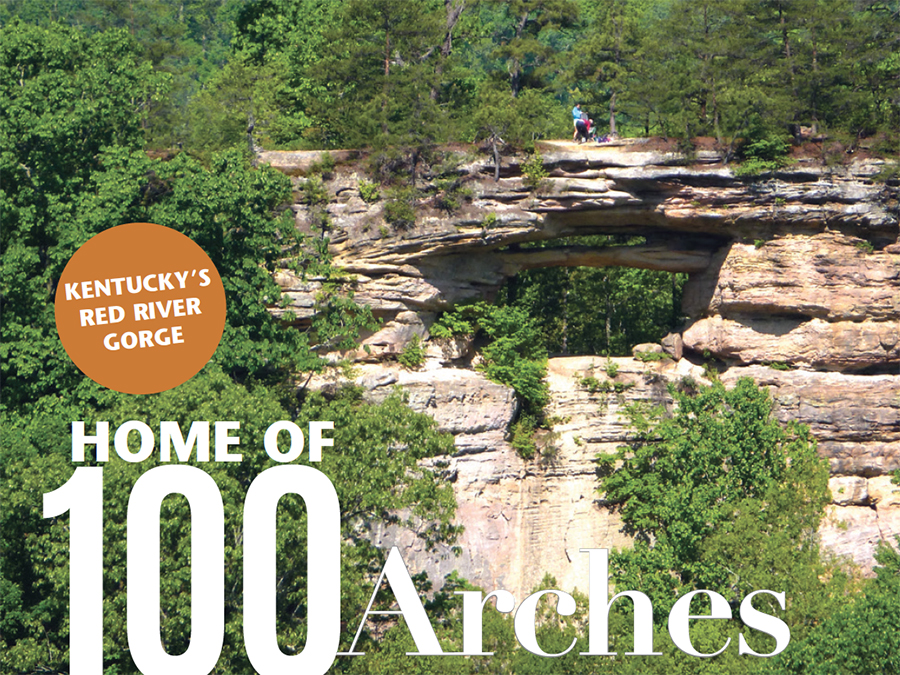 This view of the Double Arch is from the Auxier Ridge Trail.