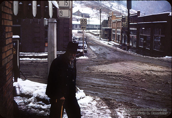 Sam Crum in downtown Delbarton, between May 1952 & August 1955. (Photo courtesy of The Prichard Collection)