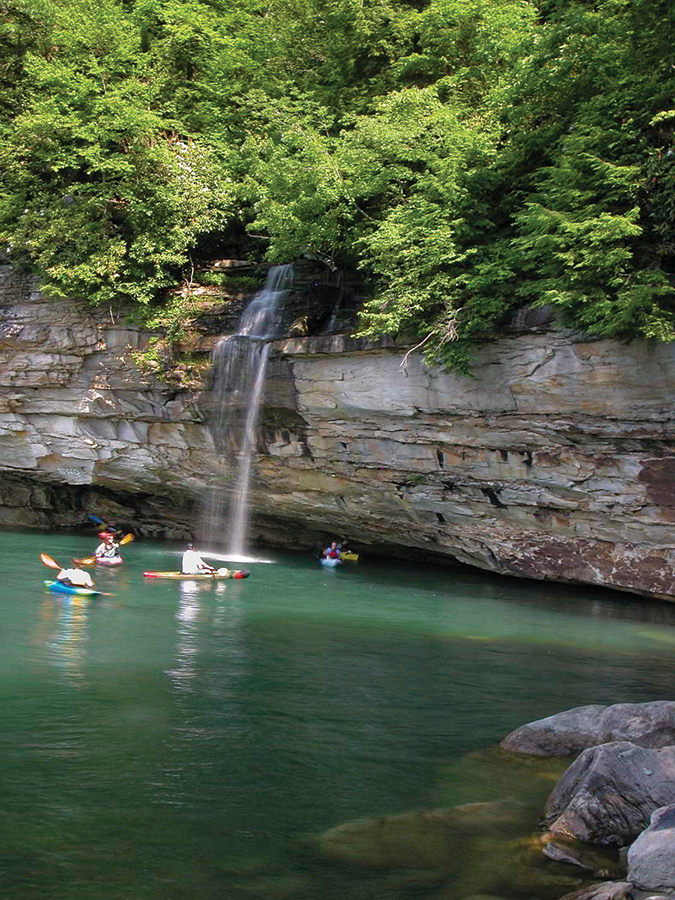 Superb water quality and sheer sandstone cliffs make Summersville Lake in Nicholas County, West Virginia, a unique place to visit. This intimate piece of the lake is called Pirate’s Cove, and attracts kayakers and photographers alike.