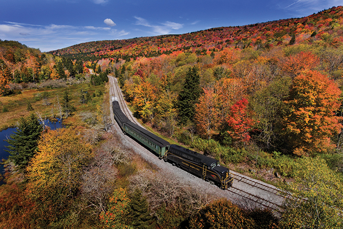 The Cheat Mountain Salamander arrives at Spruce, West Virginia, from Elkins, amid some of the state’s most beautiful fall colors.