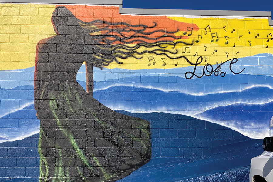 Murals are everywhere in downtown Rocky Mount, with mountains the uniting feature.