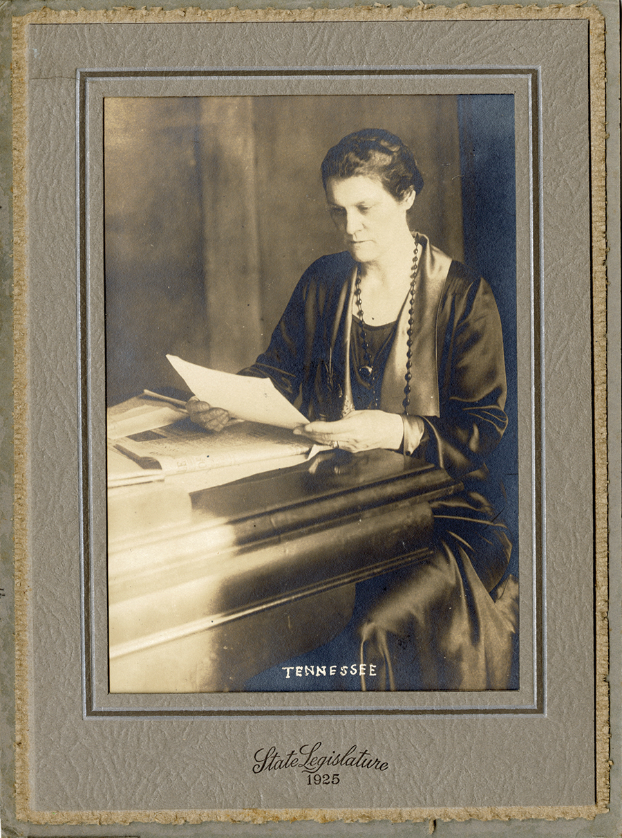 In 1925, Anne Davis was elected to office, defeating nine male candidates. She was the first woman sent to [Tennessee] state legislature from Knox County and only the third in the entire state to serve since the ratification of the 19th Amendment in 1920.