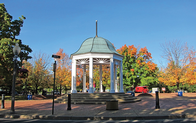 The gazebo at the Village Commons is a welcoming spot in Front Royal.
