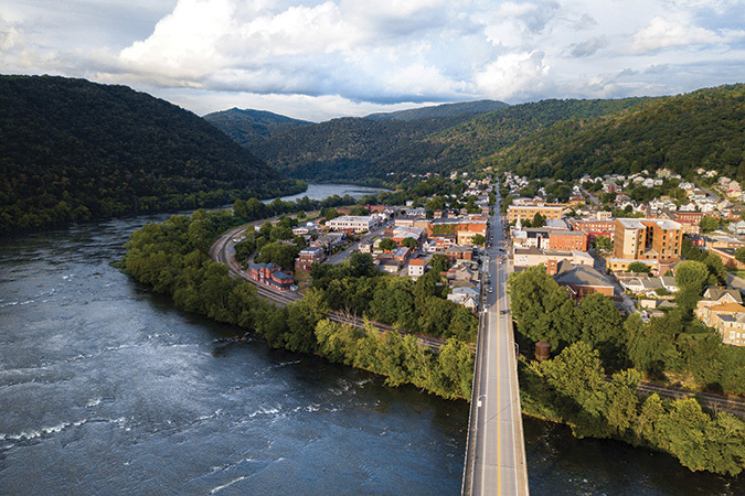 Hinton, West Virginia, is among many towns taking great advantage of its natural surroundings.