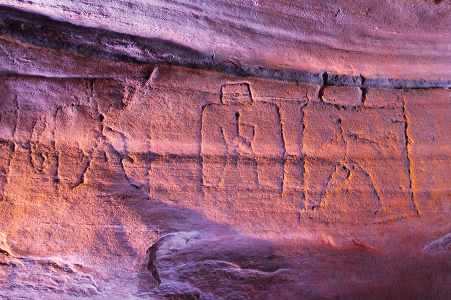 The Hagood Creek Petroglyph Site is in Pickens, South Carolina.