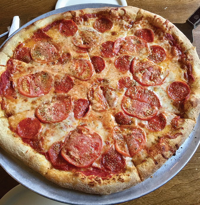 The Portal’s hardwood pizza.