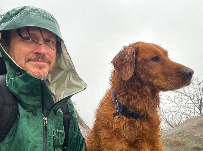 Greg Abernathy and his pup Arnold explore Pine Mountain, Kentucky.