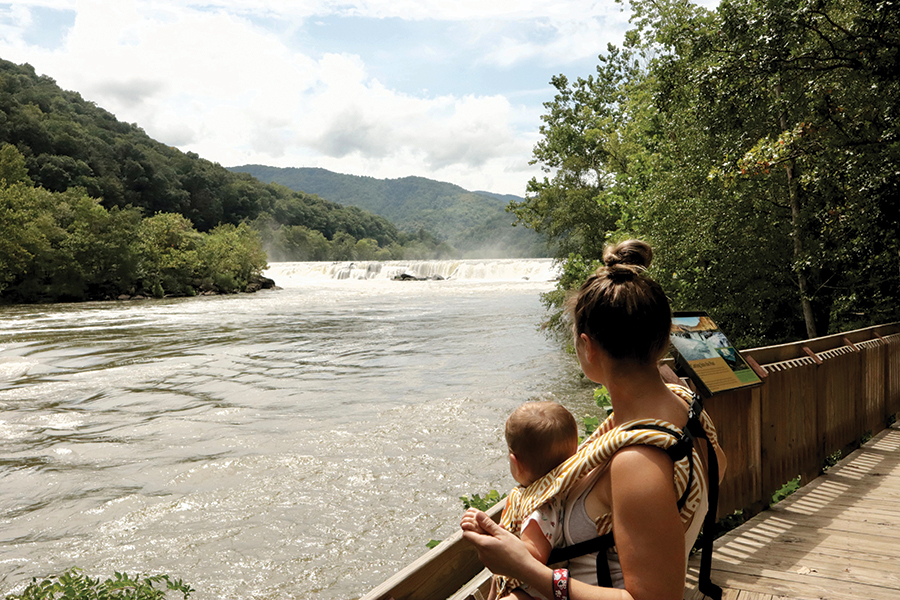 And yet another next to the rushing river.