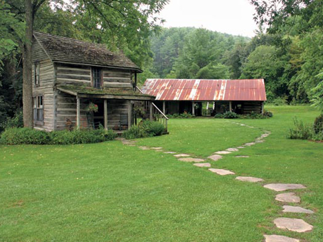 The 1810 Loom House, one of seven cottages on the Mast Farm Inn property in Valle Crucis, is billed as the oldest inhabitable log cabin in North Carolina.