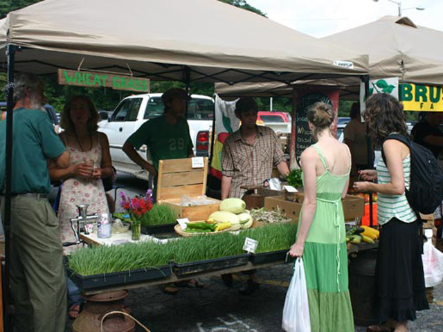 The Watauga County Farmers Market in Boone draws hundreds of visitors weekly from spring to fall.
