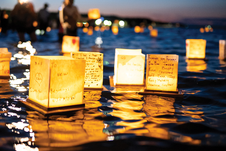 Knoxville Water Lantern Festival, August 9, Knoxville, Tennessee.