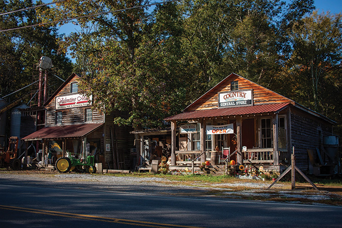 At Tennessee’s Valentine Mill, the grain bags are printed on a 1910 printing press. The mill also offers shopping for foods, quilts, goat’s milk soaps and more.