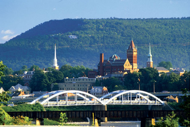 Graceful bridges arch over the Potomac River in Cumberland, Md. Photo by Frank Ceravalo.
