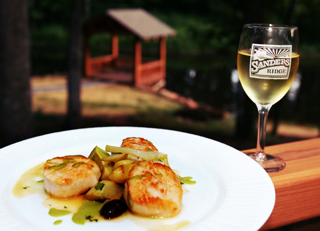 A photogenic meal from Sanders Ridge's Big Woods Restaurant.