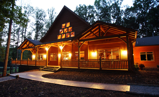 Meals at Big Woods restaurant are made from organic produce from the vineyard's own farm and other local farms.