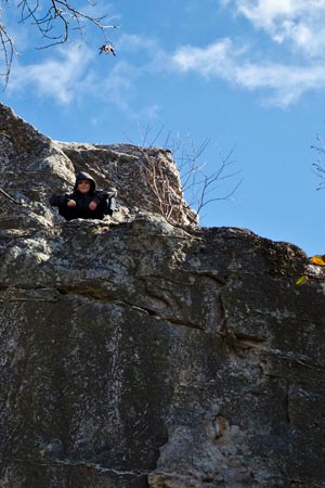 Matthew on the side of the Tooth