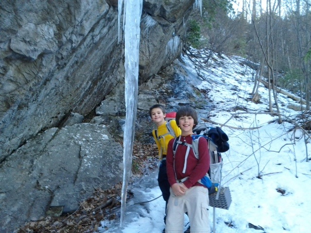 Matthew and Aden as we were transitioning from fall to winter.