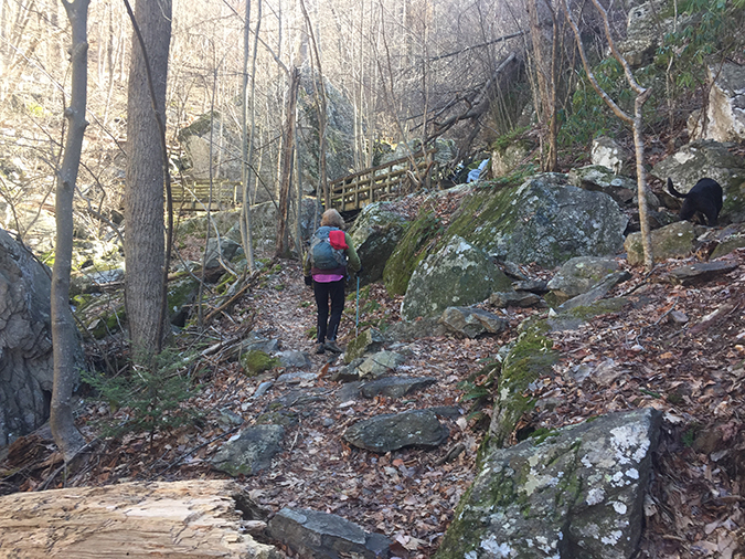 The Day Hiker leads the way on every hike we take.